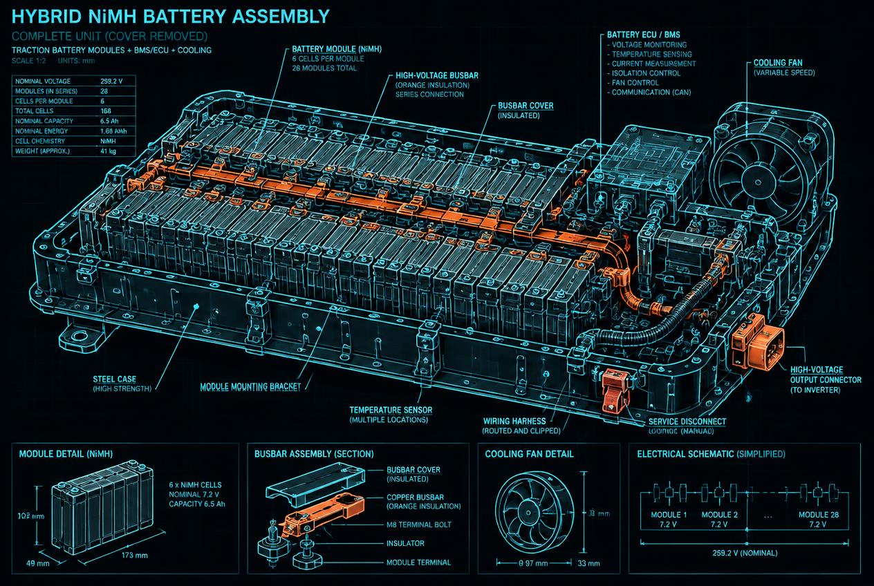 Gen 3 Prius HV Battery — Reman A